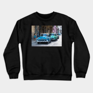 Classic cars in Cuba Crewneck Sweatshirt